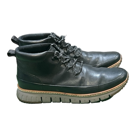 Cole Haan Men’s Zeroguard Rugged Black Leather Chukka Boots Size 10. - Picture 2 of 8